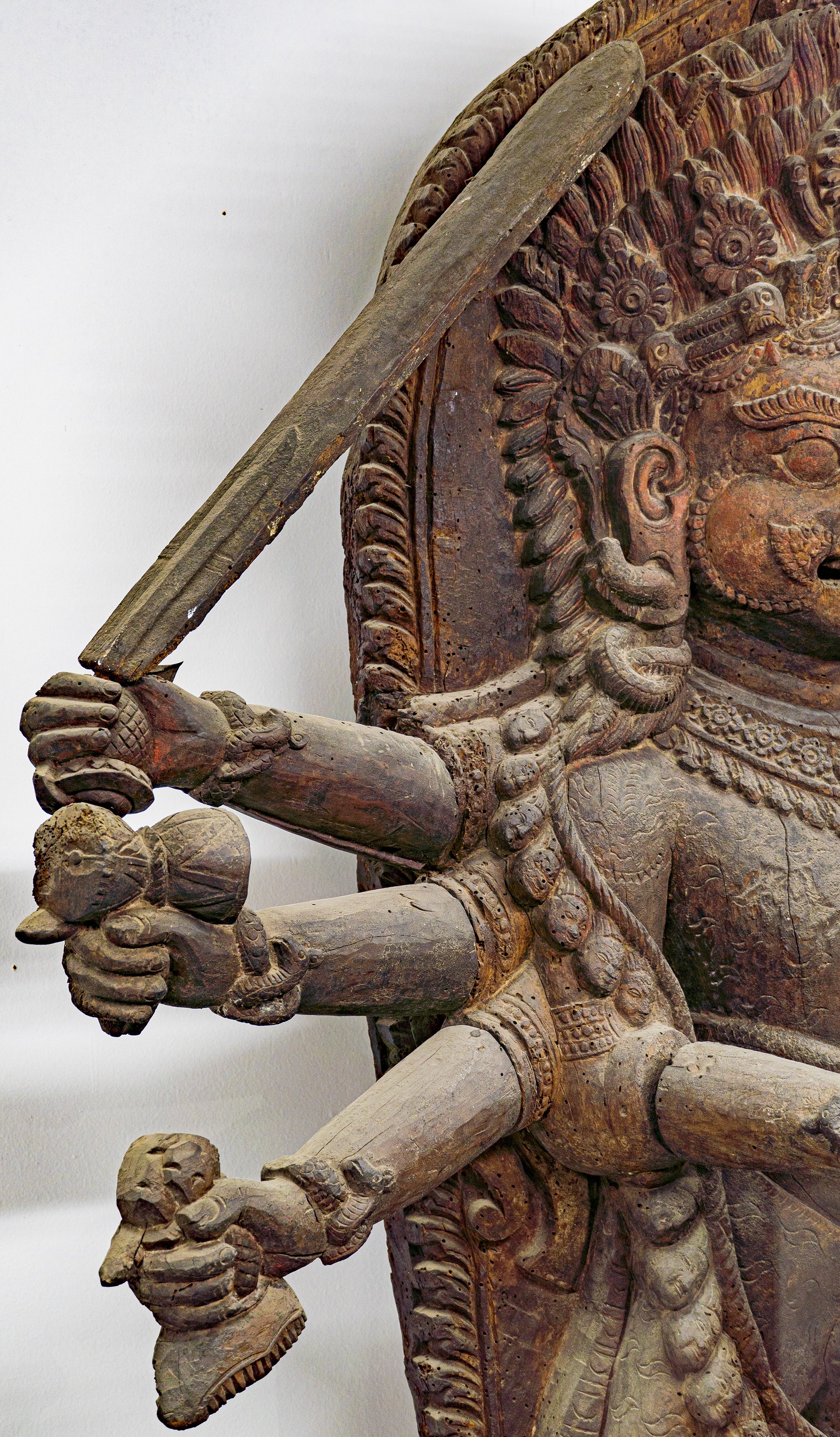 Bhairav (detail of right hands)