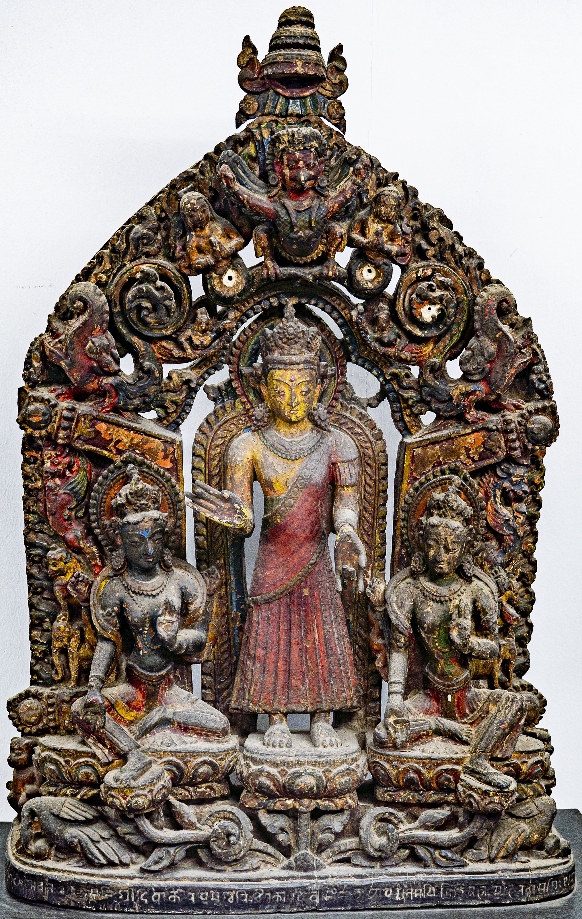 Dipankar Buddha [Nepal Wood Sculptures (NMN)]