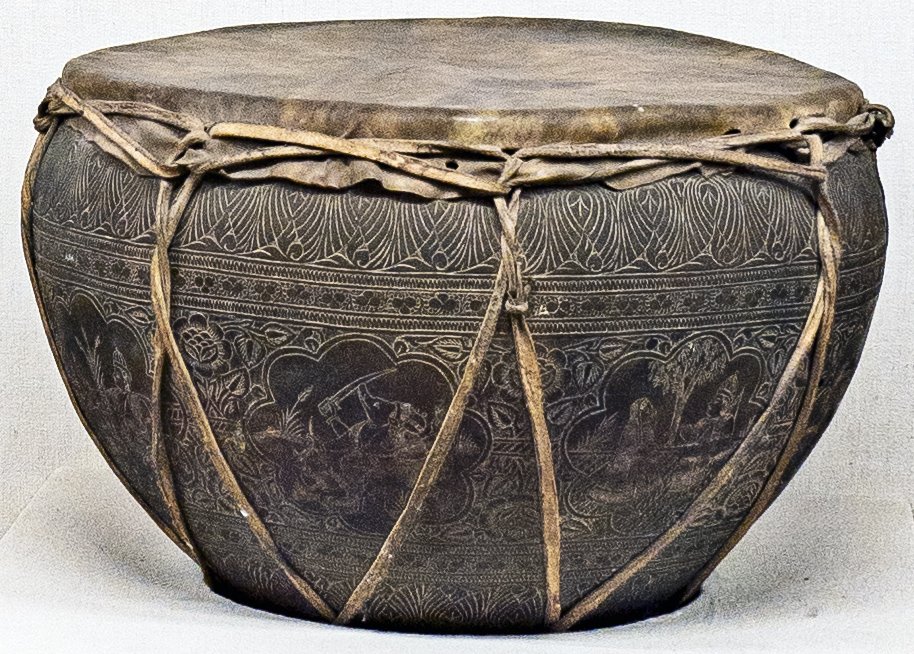 Drum (Dhola) (from Rajasthan) [New Delhi Museum—Musical Instruments]