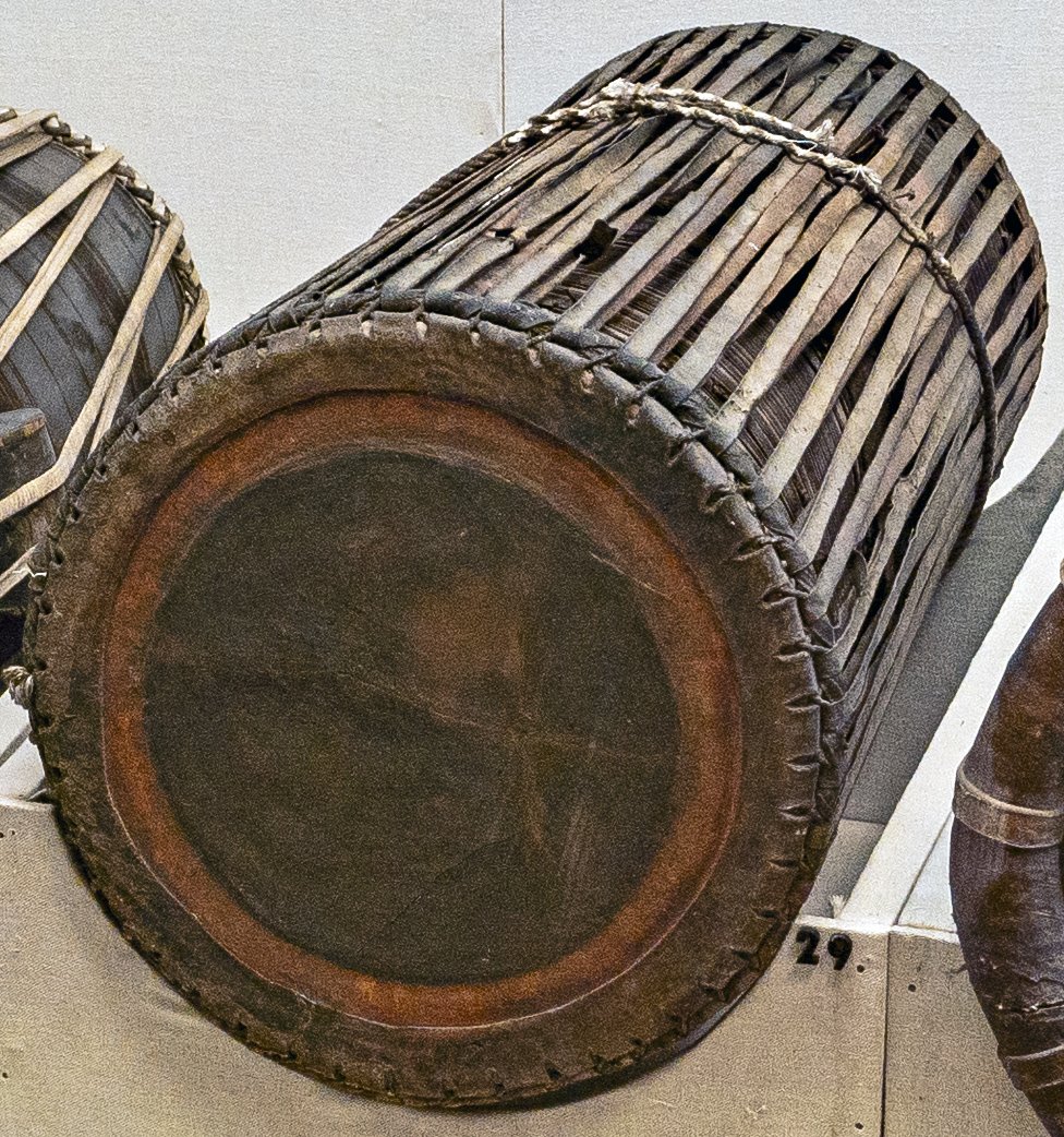 Madal (musical instrument) (from Tamil Nadu) [New Delhi Museum—Musical ...