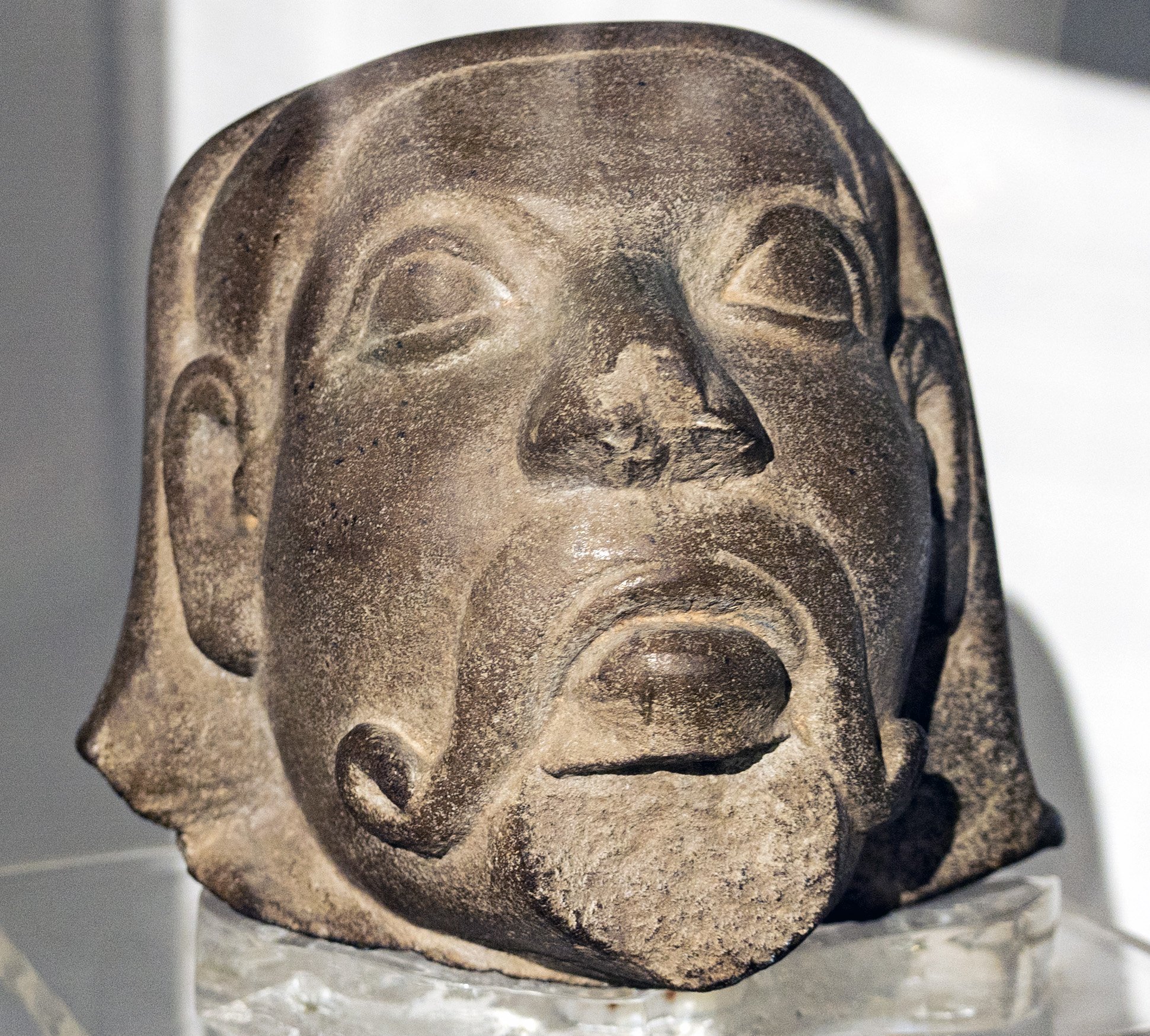 Moustached Male Head sculpture