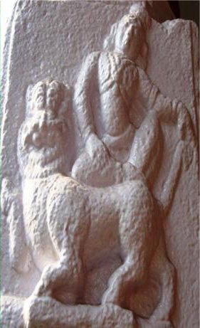 Natha on a lion (Jalakanteshvara temple)