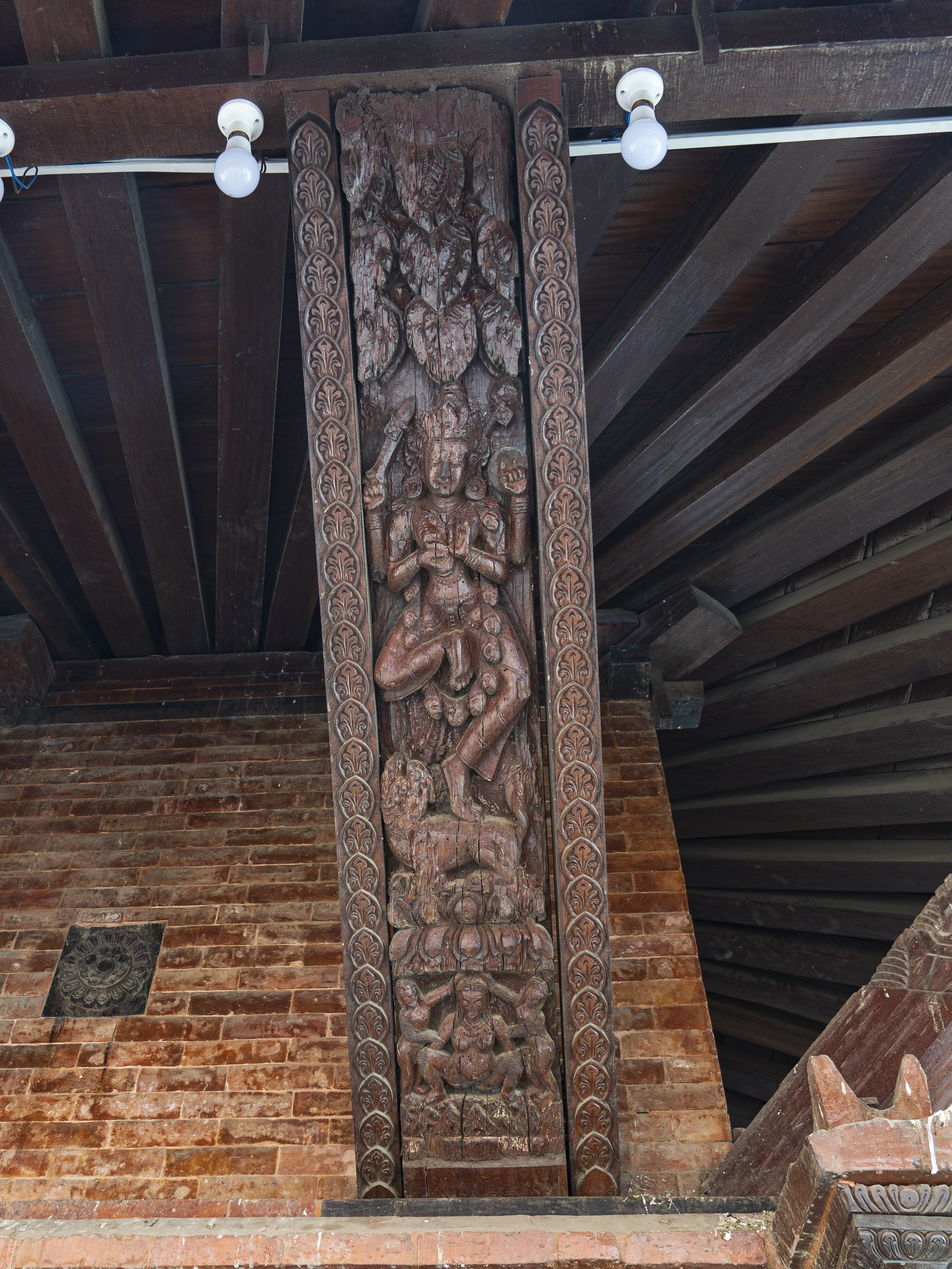 Newari roof wood sculpture