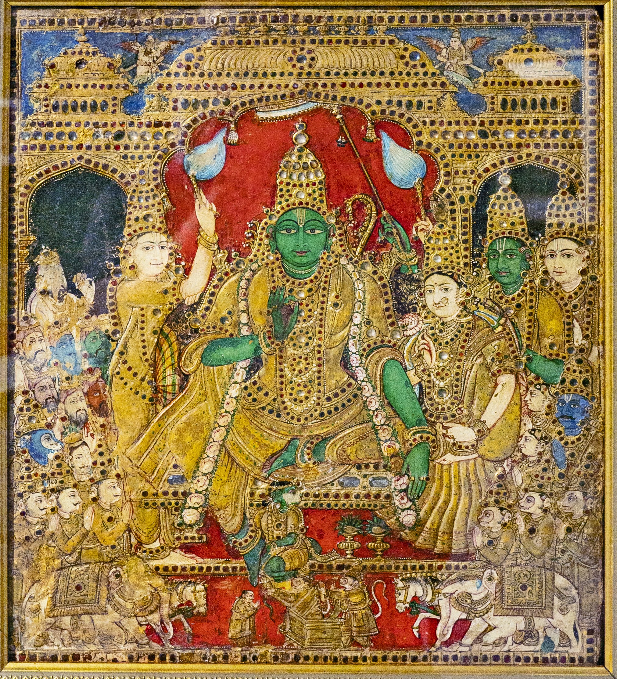 Painting of Rama with Sita (19th century) [Tanjore and Mysore School of ...