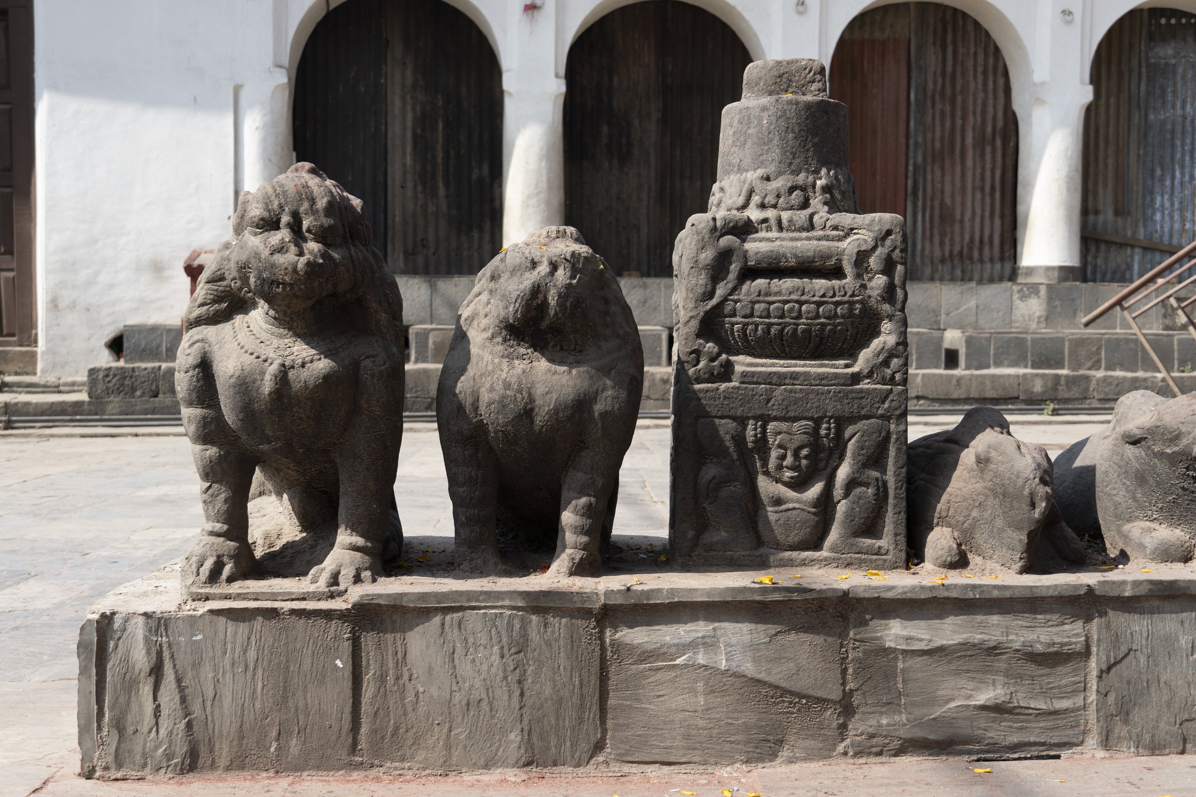 Series of stone sculptures