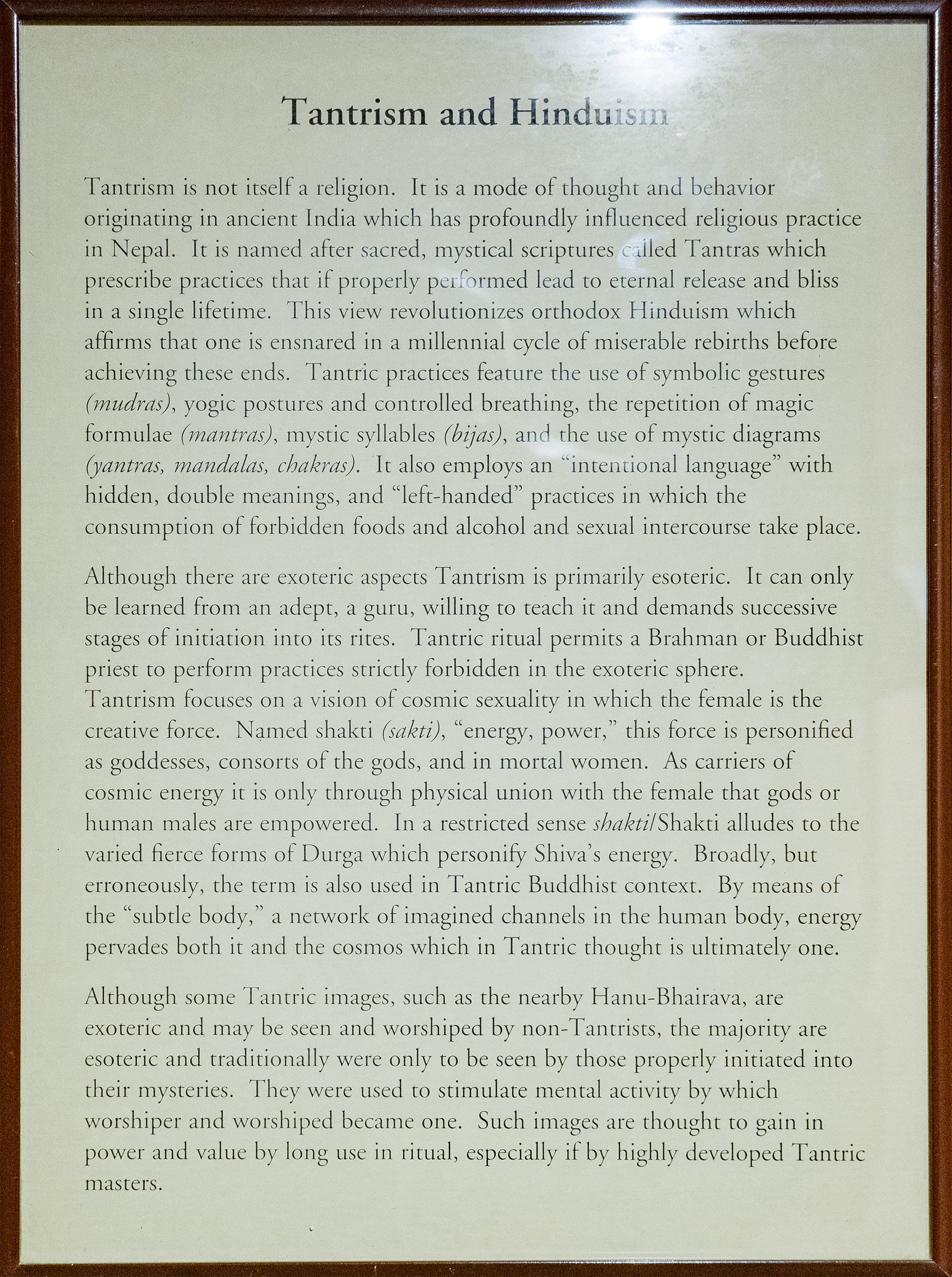 Tantrism (Tantra) and Hinduism