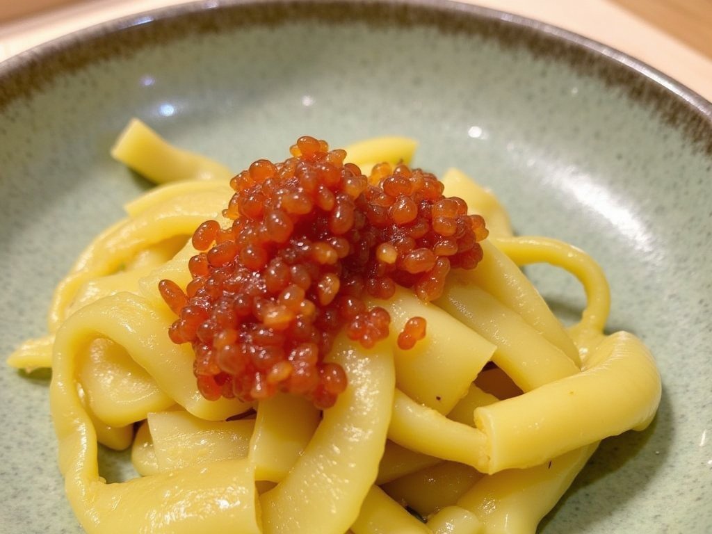 Gekochter Bambussprossen & Fuki mit Umeboshi  Geschmorter Bambussprossen &  Fuki mit Umeboshi
