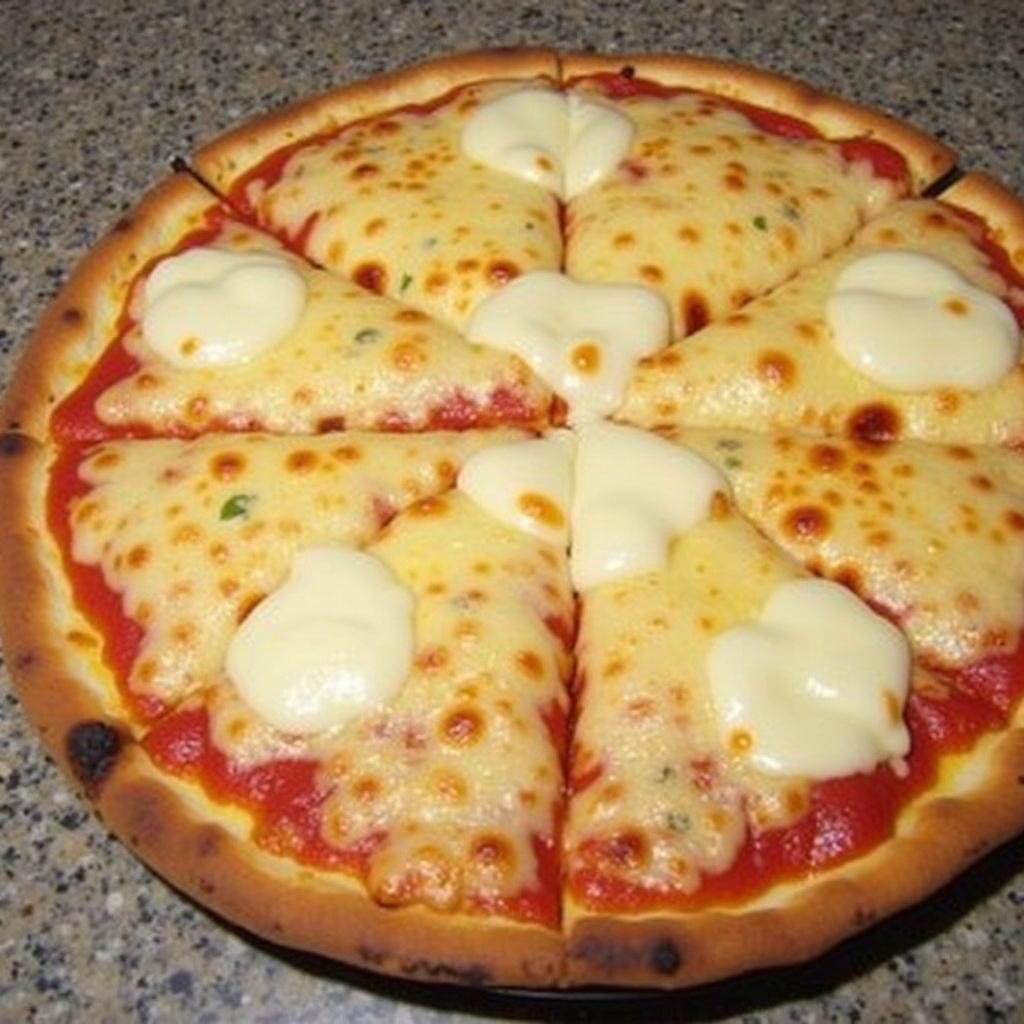 Rustikale Vier-Käse-Pizza mit Pesto und Kräutern (Rezept und Tipps)