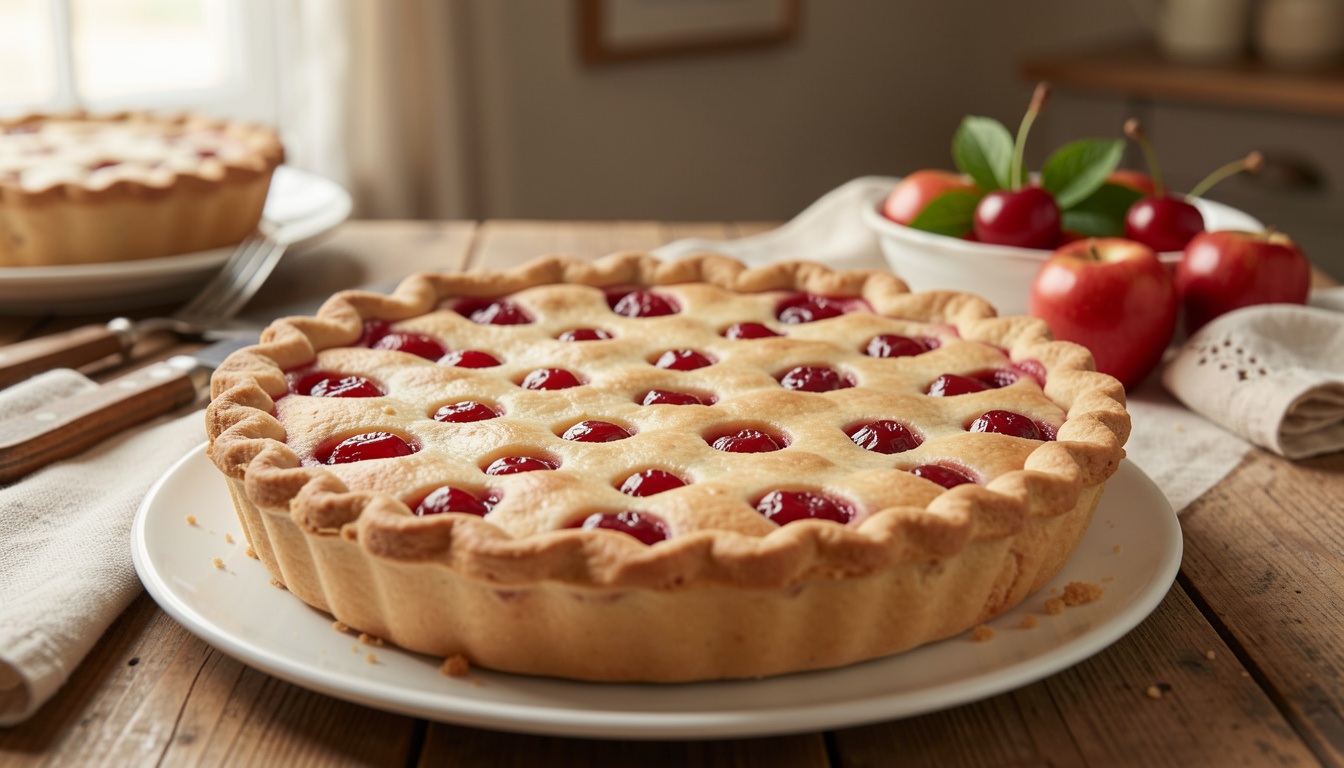 Tarte Ruban Cerise et Vanille