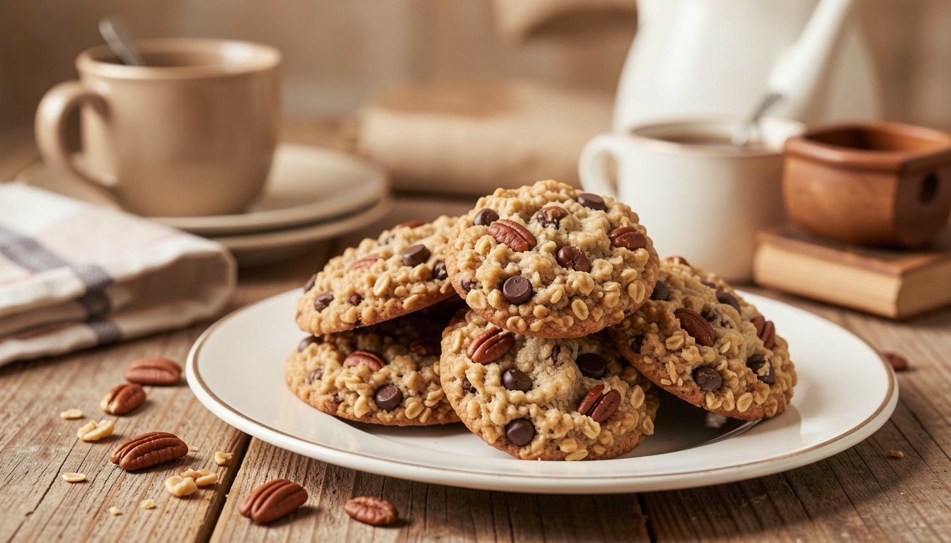 Decadent Double Chocolate Chip Oatmeal Pecan Cookies (recipe and tips)