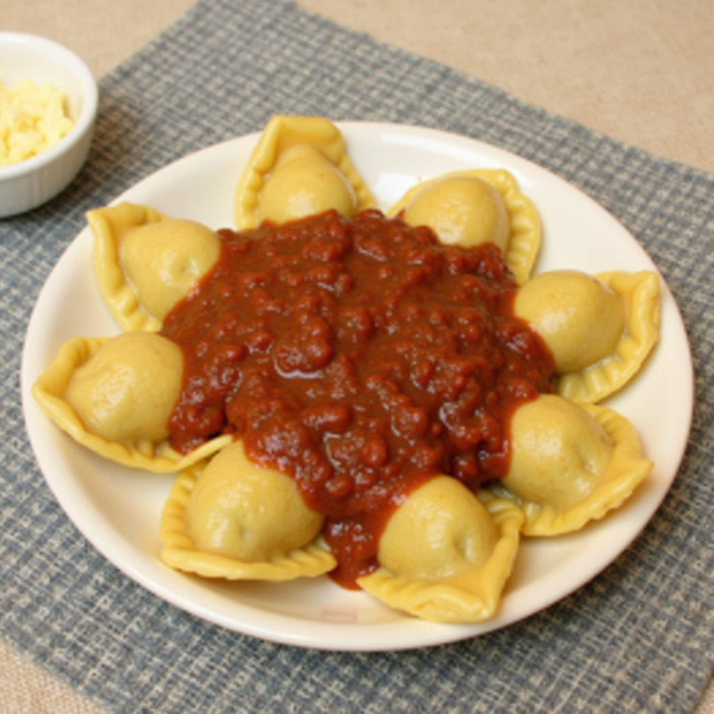 Homemade Beef and Basil Dumplings with Tomato Sauce (recipe and tips)