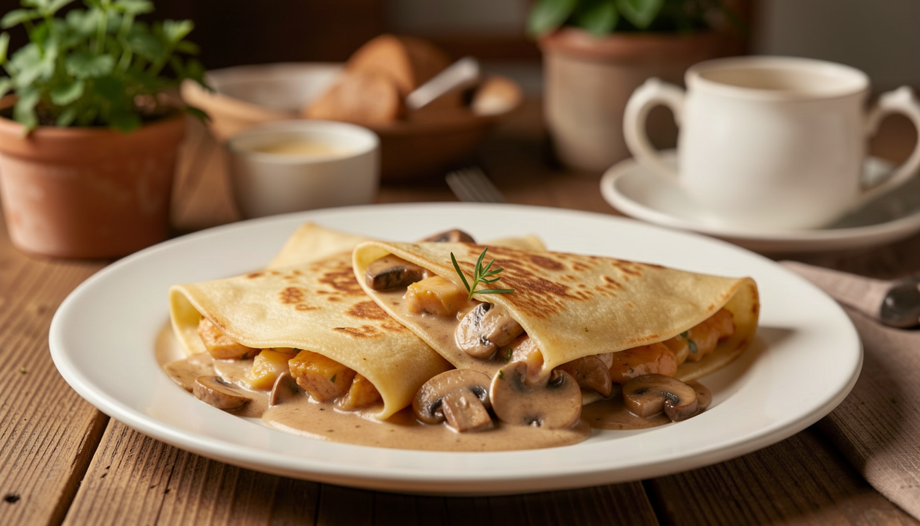 Crepas Rellenas de Pollo Cremoso (Receta y consejos)