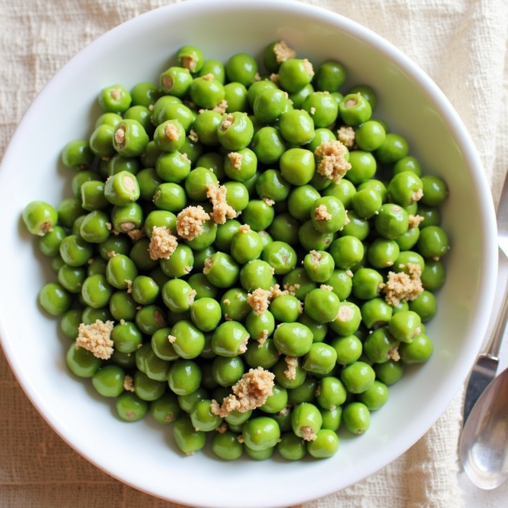 Layered Spinach and Pea Salad with Ranch Dressing