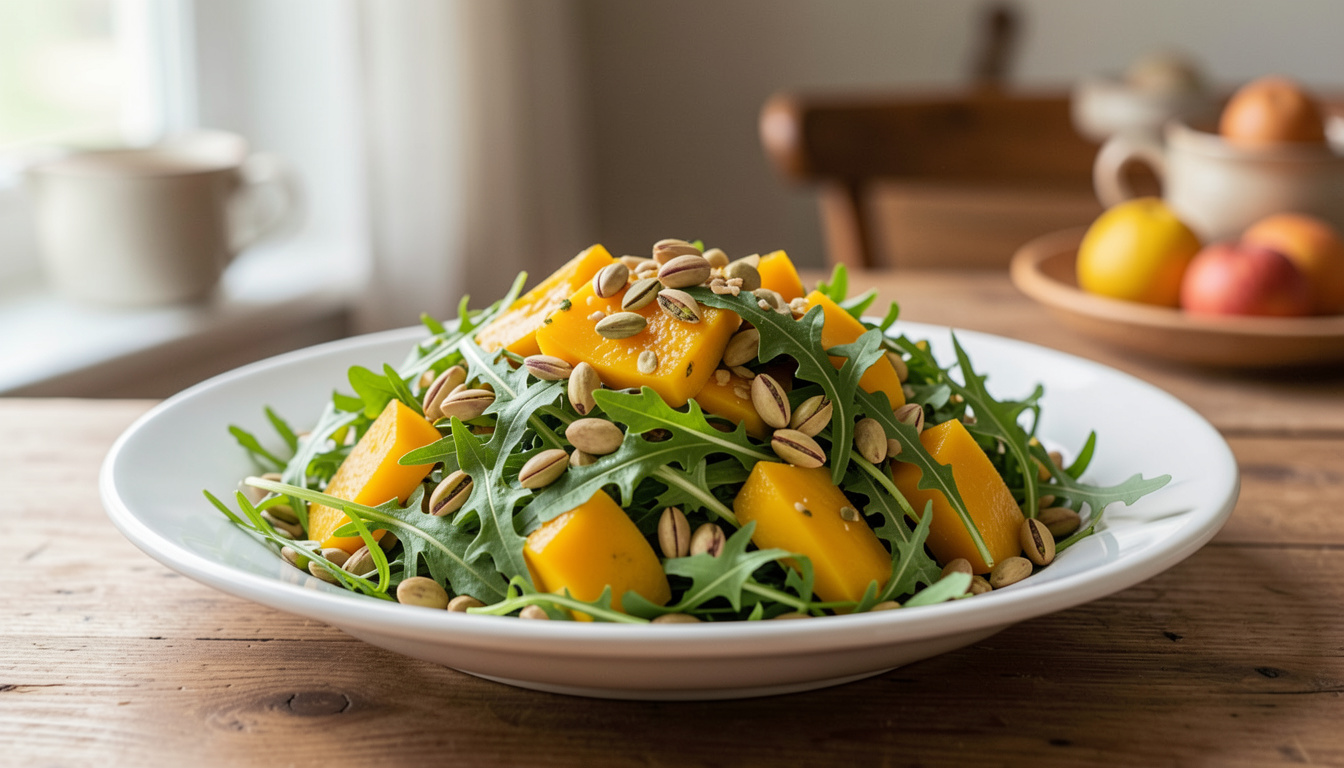 Pistache Mango Baby Rucola Salade (recept en tips)