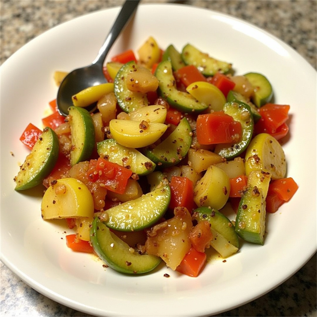 Roasted Chayote and Red Pepper Salad with Creamy Cilantro Lime Dressing