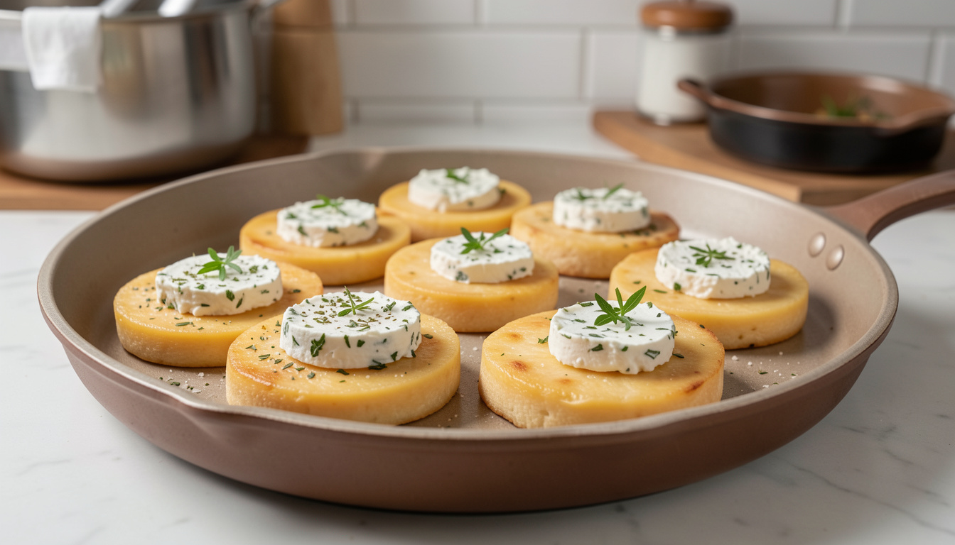 Savory Cheese Rounds with Herbed Cream Cheese (recipe and tips)