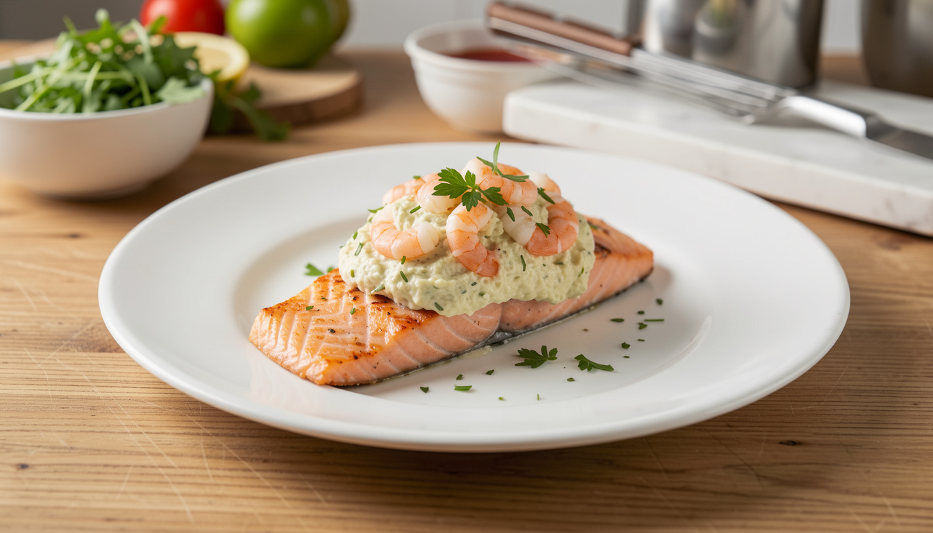 Shrimp Mousse Topped Salmon (recipe and tips)