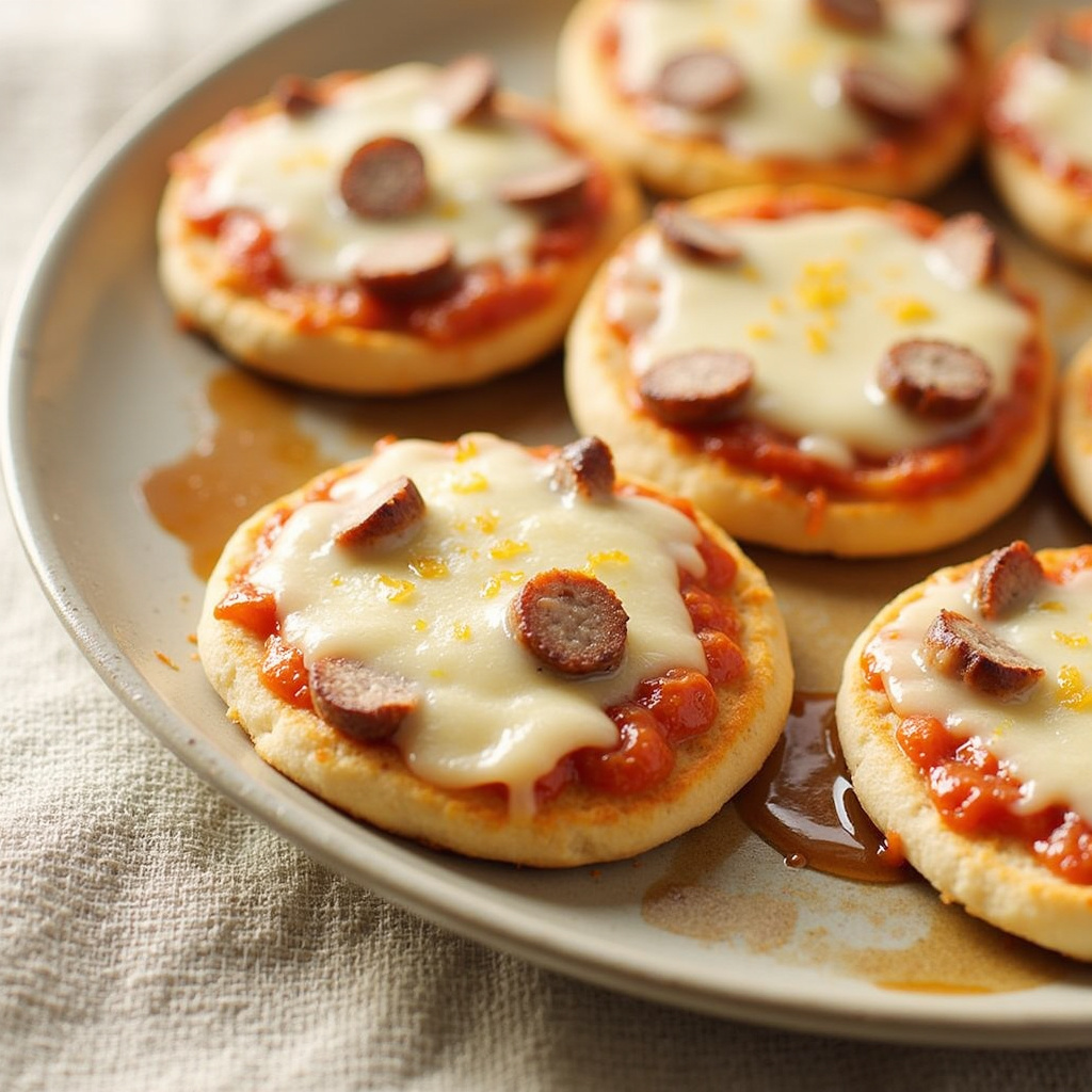 Basit Sosisli ve İsviçre Peynirli Mini Pizzalar (tarif ve ipuçları)