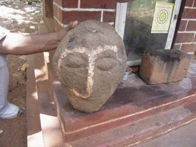 Head from a Buddha image rededicated as...